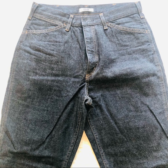 NWOT Uniqlo high waisted flare dark wash jeans - Picture 5 of 9